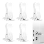 5 PCS Door Lever Locks, Childproof Door Handle Locks Safety Locks with 3M Adhesive for Doors Windows (White)1