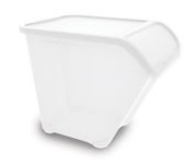 Kis 3 x Large Stacking Waste/Recycle/Laundry Sorting Plastic Bins Boxes & Lids White