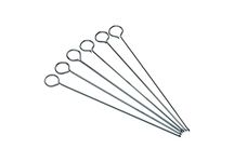 KitchenCraft Flat Kebab Skewers, Stainless Steel, Set of 6 Reusable Metal Skewer Sticks, Simple Cleaning, 20cm (8'')