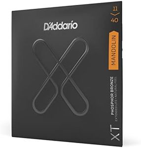 D'Addario Mandolin Strings - Coated Mandolin Strings - XT Phosphor Bronze - For 8 String Mandolin - Extended String Life with Natural Tone & Feel - XTM1140 - Medium, 11-40