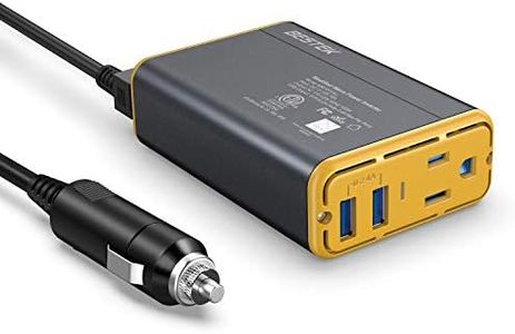 BESTEK 150W Power Inverter DC 12V to 110V AC Converter 4.2A Dual USB Car Adapter (Yellow)…