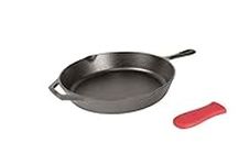 Lodge Cast Iron Skillet with Red Si