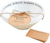 Mud Pie The Thankful Bowl, White/Cream, 3 1/2" x 7 1/2" dia