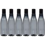 PEARLPET BPA-free Plastic Water Bottle Set of 6 Pcs, Each 1000ml (Throttle-Grey)