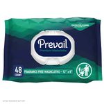 Prevail Fragrence Free Soft Pack Adult Washcloths - Unisex Adult Incontinence Wipes - Disposable Adult Wipes for Men & Women - 12"x 8", 576 Count (12 Packs of 48)