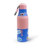 Rabitat Zappy Insulated Water Bottle for Kids 700ml | Cold 18 Hours and Hot 12 Hours | Food Safe Stainless Steel Flask for Kids/Boy/Girl Age 7+ Years