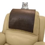 HonunGron Headrest Cover for Recline Chair, Premium Faux Leather Furniture Slipcovers, Non Slip Recliner Headrest Protector, Chair Arm Rest Cover for Sofa, Recliner (Brown)