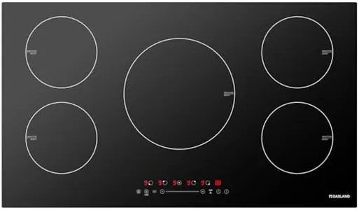 Induction Cooktop 36 Inch, GASLAND Chef IH90BF Electric Cooktop with 5 Burners, 240V 9 Power Levels, Sensor Touch Control, Child Safety Lock, 1-99 Minutes Timer