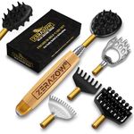 ZERAZOW® Telescopic Back Scratcher (5 Detachable Heads) for Men & Women | Father’s Day & Dad Birthday Gifts | Premium Extendable Itch Relief & Massage Tool | Gifts for Him | UK Brand