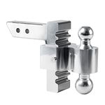 Rapid Hitch 3410 | Andersen Hitches | Best Adjustable Ball Mount | 6 Inch Drop/Rise | Adjust Rapidly-Pull Pin, Adjust, Slip Pin Back! | Includes 2" + 2-5/16" Plated Steel Dual Ball | Fits 2" Receiver