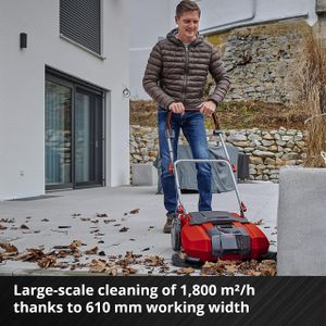 Einhell 18V Cordless Sweeper – 610mm Wide Cleaning Tool