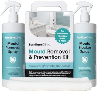 Furniture Clinic Mould Removal & Prevention Kit - Mould Remover Spray for Cleaning of Bathroom Walls, Shower Tiles, Ceilings - With Anti-Mould Spray for Spore Removal and Prevention of Regrowth