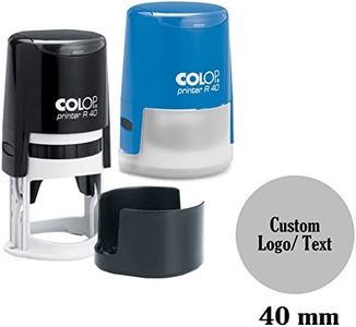 COLOP Self Inking Rubber Stamp Custom Round Logo Stamper Personalized 40mm / 4cm