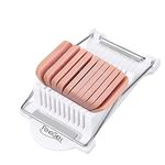 Egg slicer Luncheon Meat Slicer,Egg slicer for hard boiled eggs FENGCHEN Spam slicer With 10 Singing Cutting Wires in Stainless Steel