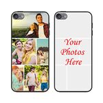 customtify Custom Case For Ipod Touch 5/6/7 Multi-Photo Case Anti-Scratch Tpu Case Soft Protective Case Personalized Customized Case Customized Gift For Xmas,Birthday,Anniversary,Black