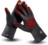 Heated Glove Liners for Men Women, Rechargeable Battery Electric Heated Gloves, Winter Warm Glove Liners for Arthritis Raynaud, Thin Gloves Riding Ski Snowboarding Hiking Cycling Hand Warmers (M/L)