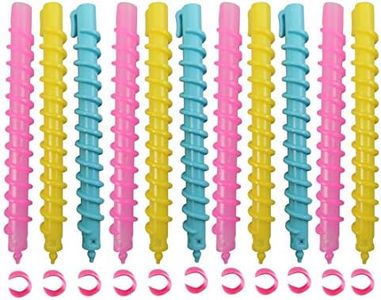 ericotry 18Pcs Plastic Spiral Hair Perm Rod Spiral Rod Barber Hairdressing Styling Curling Perm Rod Hair Rollers Salon Tools for Women Girls