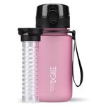 720°DGREE Kids Water Bottle “uberBottle“ - 350 ml softTouch +Fruit-Infuser - BPA-Free Tritan, Leakproof, Reusable Drinking Bottle - Waterbottle for Children, Kindergarten, School, Sports, Running