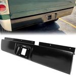 ECOTRIC Rear Steel Roll Pan Compatible with 2002-2008 Dodge Ram 1500/2003-2009 2500 3500 Full Size Pickup w/License Plate Part w/Light Kit