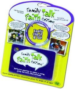 Continuum Games Family Talk Faith Edition by Around the Table Games - Portable, Meaningful Conversation Starters Blue
