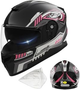 Helmet Motorcycle,Motocross Shield - Full Face Helmet for Motorcycle with Removable Scarf | for Scooter ATV Bike Racing Riding Winter Snow Ski