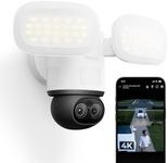 Reolink TrackFlex Floodlight WiFi, 4K PTZ Camera Outdoor, 360° Auto-Tracking Zoom, 270° PIR Detection, 3000 Lumens, Floodlight Camera Wi-Fi 6 with Local AI Video Search, 24/7 Recording, Hardwired