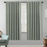 H.VERSAILTEX Blackout Curtains Thermal Insulated Window Treatment Panels Room Darkening Blackout Drapes for Living Room Back Tab/Rod Pocket Bedroom Draperies (2 Panels, Sea Grass, 52 x 72 Inch)