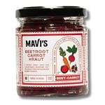 Mavi’s Beetroot Carrot Kraut | Traditionally & Naturally Fermented | No Preservative, No Artificial Flavors or Colours | Artisanal Fermented Probiotic Pickle | 100% Natural & Vegan | Pack of 1 | 200g