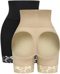 Avidlove Shapewear for Women Tummy Control High Waisted Body Shaper Short Butt Lifting Panties Girdle Thigh Slimmer Butt Lifter Shapewear (Black+Champagne)