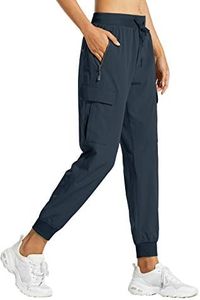 Libin Women's Cargo Joggers Lightweight Quick Dry Hiking Pants Athletic Lounge Casual Outdoor, New Navy L