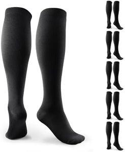 TRIITECH 6 Pairs Copper Compression Socks for Women and Men, 15-20mmHg Best for Running, Hiking, Nurse, Travel
