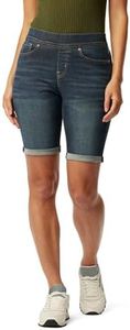 Levi Strauss Signature Gold Women's Totally Shaping Pull On Bermuda Shorts Mid-Rise Stretch Denims (Available in Plus Size), Sea and Sky, 2