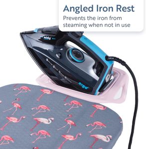 Flamingo Pink Large Ironing Board – Sturdy Laundry Accessory