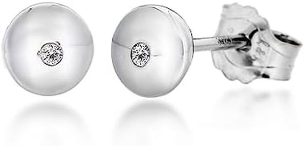 Carissima Gold Pendientes de mujer con oro blanco de 9 quilates (375/1000), diamante