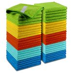 AIDEA Microfiber Cleaning Cloths-50 Pack, Premium All-Purpose Cleaning Rags, Lint Free, Scratch-Free, Absorbent Cleaning Towel for Cars, SUVs, House, Kitchen, Window, Gifts(12in.x12in.)