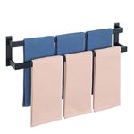 Alise Bath Double Towel Bars,Black Towel Holder Towel Racks for Bathroom Lavatory,Wall Mount Towel Hanger SUS304 Stainless Steel Towel Rail,GOY2700-B Matte Black 28 Inch