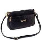 FULEI Crossbody Bag for Women Small Soft PU Leather Ladies Handbags Black Shoulder Purse