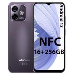 Unlocked Cell Phones Canada NFC, Ulefone Note 16 Pro Phone, 16+256GB, Android 13, 50MP Cameras, 6.52" Diplay,4400mAh,Dual 4G LTE Unlocked Smartphone (Purple)