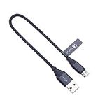 Micro USB Cable Fast Charging Cable Quick Charge Braided Charger Data Sync Lead Compatible with Tesco Hudl 1, Hudl 2, Hudl 7" inch, Hudl 2 8.3" Tablet USB B High Speed Leads (0.25m / 0.8ft)