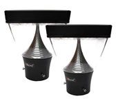 BENE Garden Light Luna 18 Cm Fitted with Blue LED 20w Black Pack of 2 Pcs