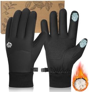 RIGWARL -5℉ Winter Warm Gloves with Thickest Thermal Plush for Extreme Cold Weather, Completely Waterproof Gloves Men Women, Lightweight Glove with Touchscreen Fingers for Hiking Running Skiing Work