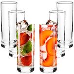 CRYSTALIA Premium Quality Highball Glasses Set 6 360ml European Glass LEAD FREE Tall Glasses Tall Tumbler Glasses, HiBall Glasses, High Balls Glasses, Tall Drinking Glasses,Tall Glass, Hi Ball Glasses