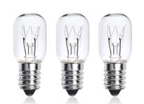 kanta 15W E14 Fridge, Freezer Bulb, Salt Lamp Pygmy Light Bulbs SES Sewing Machine Bulbs Small Edison Screw Warm White 2200K 240V 15W E14 Bulb Screw Pack of 3