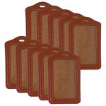 Storite PU Leather Luggage Tag Travel Identification Name Tag for Bag & Backpacks Suitcase Tags for Traveling (Brown, 11x7 cm) (10 Pack)