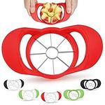 Zulay Kitchen 8 Blade Apple Slicer and Corer - Easy Grip Apple Cutter With Stainless Steel Blades - Fast Usage Apple Corer And Slicer Tool - Saves Time & Effort - Apple Peeler and Corer