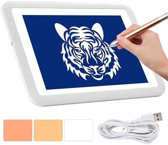 Rechargeable A4 LED Light Box for Tracing, elice Wireless Lightbox Drawing Light Table Light Pad Light Copy Board for Artists Sketching, Up to 8860 Lux Super Bright Lightpad for Cricut Weeding Vinyl