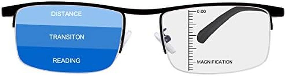 2.50 Progressive Multifocus Computer Reading Glasses Blue Light Blocking Multifocal Readers for Men and Women Multi Focus Eyeglasses Eyewear Anti Glare Eye Strain Light Weight