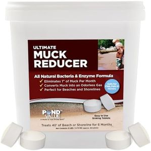 PondValue Ultimate Muck Reducer, Large Pond & Lake Beneficial Bacteria Treatment, Natural Muck Remover & Digester, Easy to Apply Granular Pellets, Fish, Plant & Animal Safe, 48 Tablets, 6 lbs