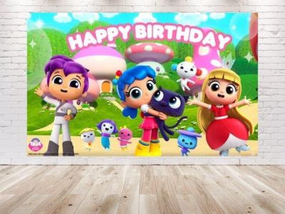 5x3 FT Colorful True and The Rainbow Kingdom Birthday Party Backdrop for Theme Party Decorations