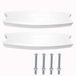 2-Pack Universal Pool Ladder Steps Replacement, 18" Heavy-Duty Molded Plastic Swimming Pool Ladder Rung Steps for Inground and Above Ground Pools